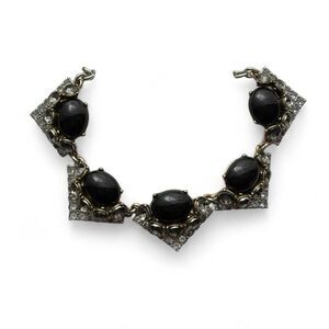 Stella & Dot Black and Silver Statement Necklace - Rory